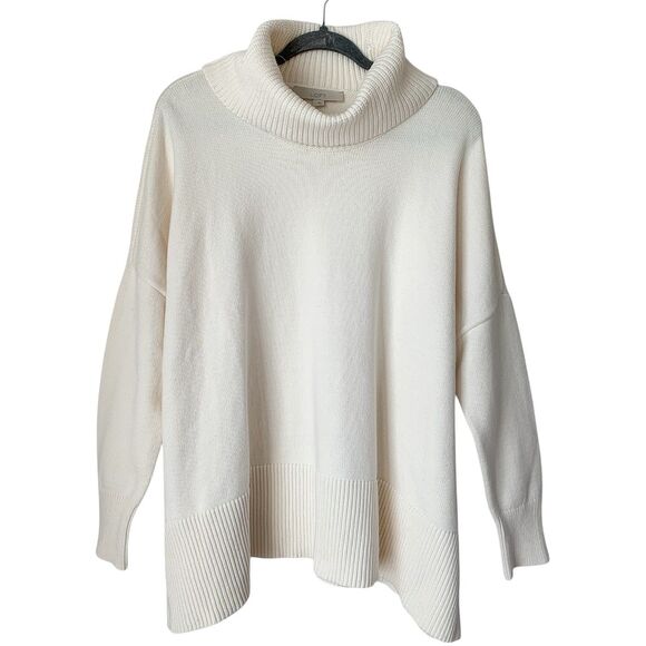 LOFT Sweaters - NWT LOFT Turtleneck Oversized Sweater Cream- Size Large